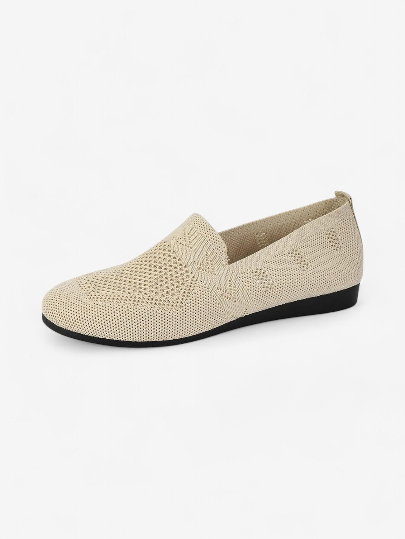Isla Knit Geometric Flats Loafers | Slip-On Flats Loafers