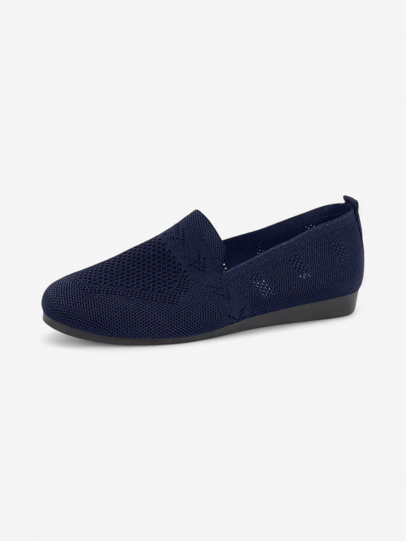 Isla Knit Geometric Flats Loafers | Slip-On Flats Loafers