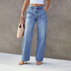 Multi-Pocket Denim Cargo Jeans