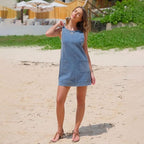 Sleeveless Denim Pocket Summer Dress