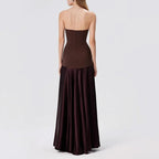 Strapless Patchwork Bodycon Maxi Dress