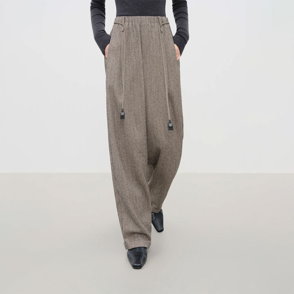Relaxed Wide Leg High Waist Trousers