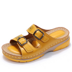 Isabella Orthopedic Comfort Fit Slide Sandal | Perforated Open Toe Slide Sandal