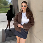 Suede Stand Collar Jacket