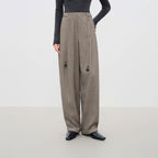Relaxed Wide Leg High Waist Trousers