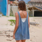 Sleeveless Denim Pocket Summer Dress