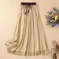 Sienna A-Line Maxi Skirt | Elastic Waist Drawstring Skirt