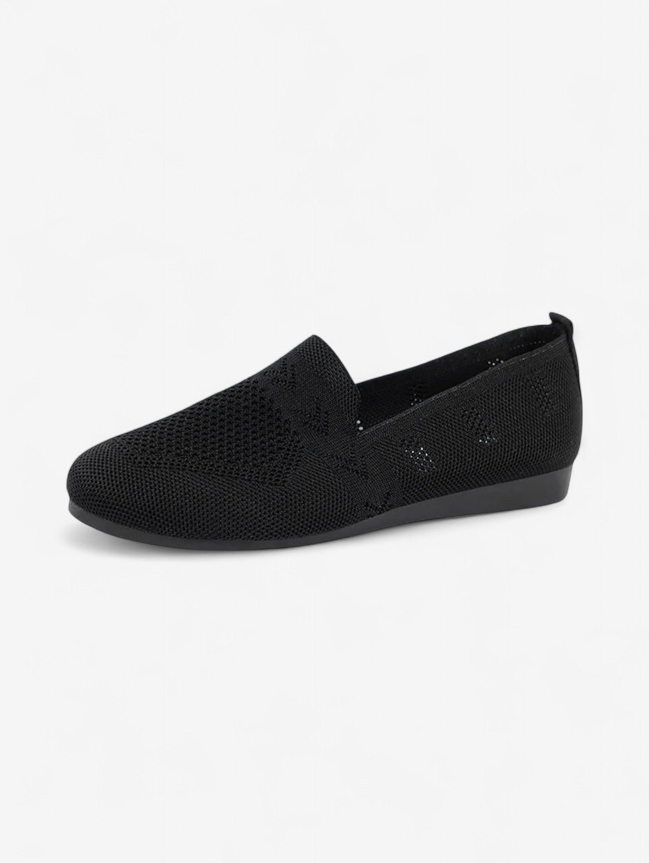 Isla Knit Geometric Flats Loafers | Slip-On Flats Loafers