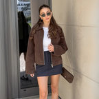 Suede Stand Collar Jacket