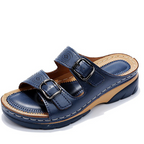Isabella Orthopedic Comfort Fit Slide Sandal | Perforated Open Toe Slide Sandal