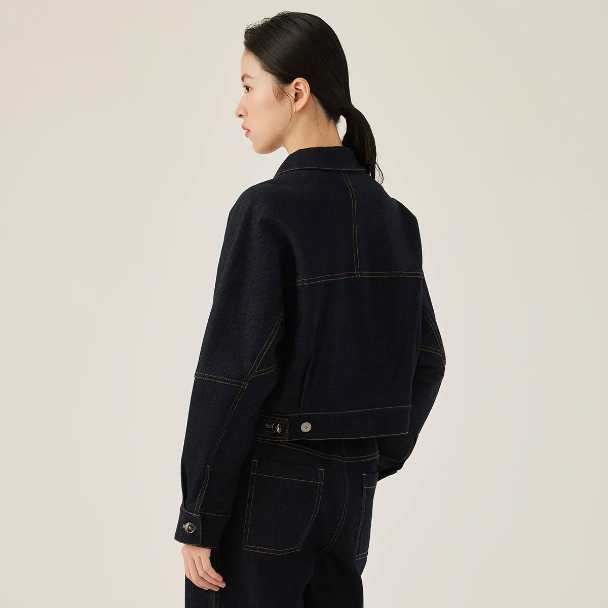 Classic Button-Front Denim Jacket