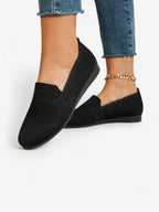 Isla Knit Geometric Flats Loafers | Slip-On Flats Loafers