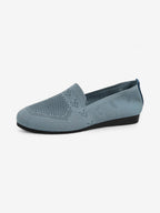 Isla Knit Geometric Flats Loafers | Slip-On Flats Loafers