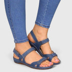 Isabella Orthopedic Ankle-Length Comfort Sandals | Solid Open Toe Comfort Sandals