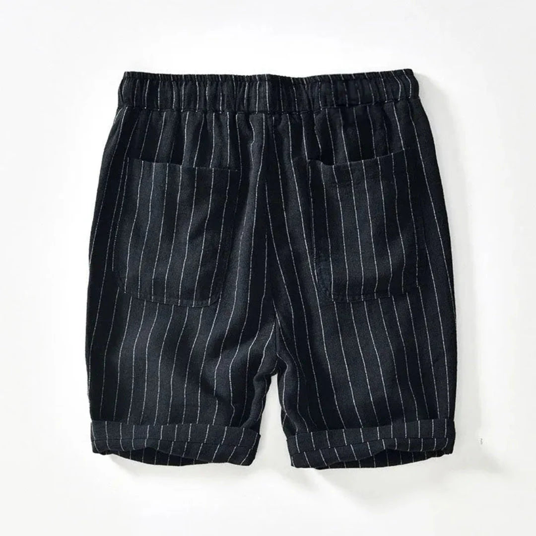 Relaxed Fit Striped Knee-Length Shorts for Men – Comfortable Casual Style