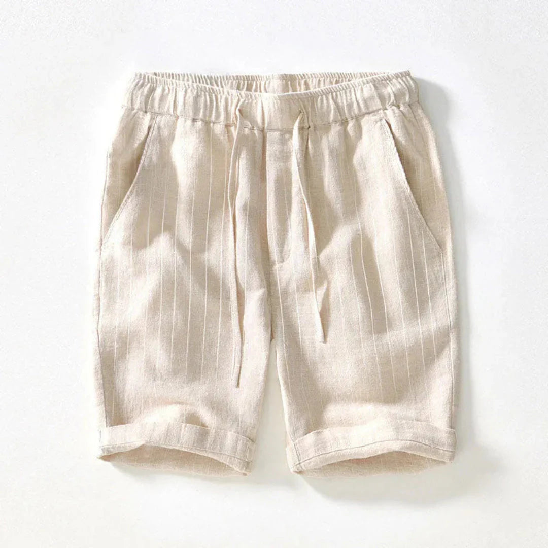 Relaxed Fit Striped Knee-Length Shorts for Men – Comfortable Casual Style