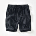 Relaxed Fit Striped Knee-Length Shorts for Men – Comfortable Casual Style