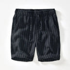 Relaxed Fit Striped Knee-Length Shorts for Men – Comfortable Casual Style