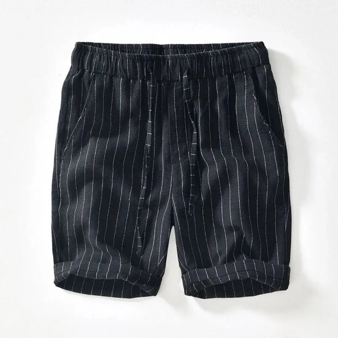 Relaxed Fit Striped Knee-Length Shorts for Men – Comfortable Casual Style