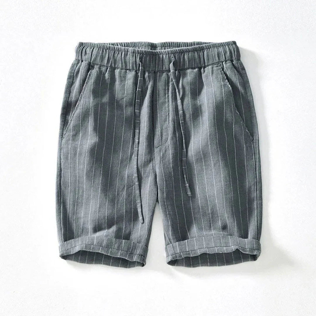 Relaxed Fit Striped Knee-Length Shorts for Men – Comfortable Casual Style