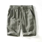 Relaxed Fit Striped Knee-Length Shorts for Men – Comfortable Casual Style