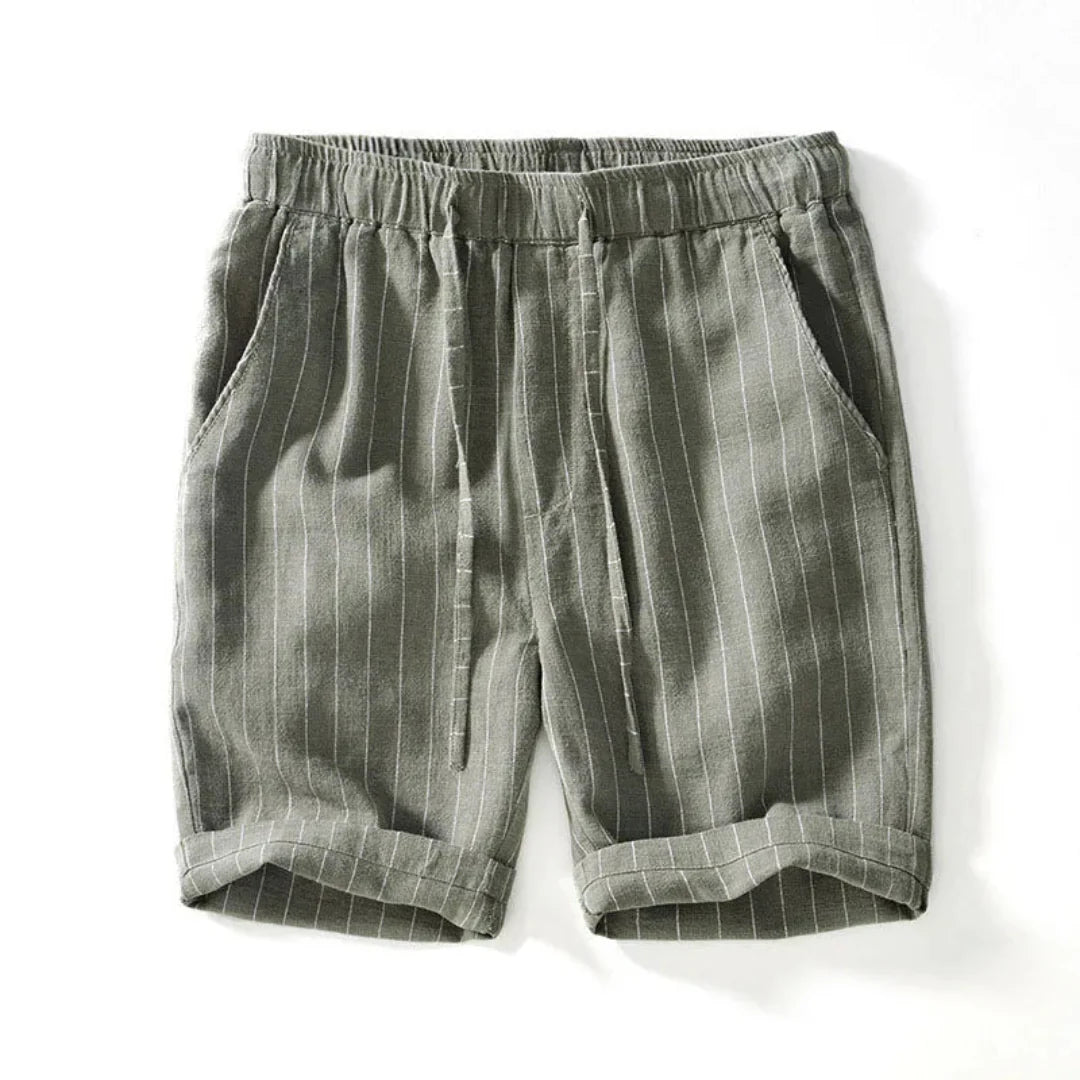 Relaxed Fit Striped Knee-Length Shorts for Men – Comfortable Casual Style