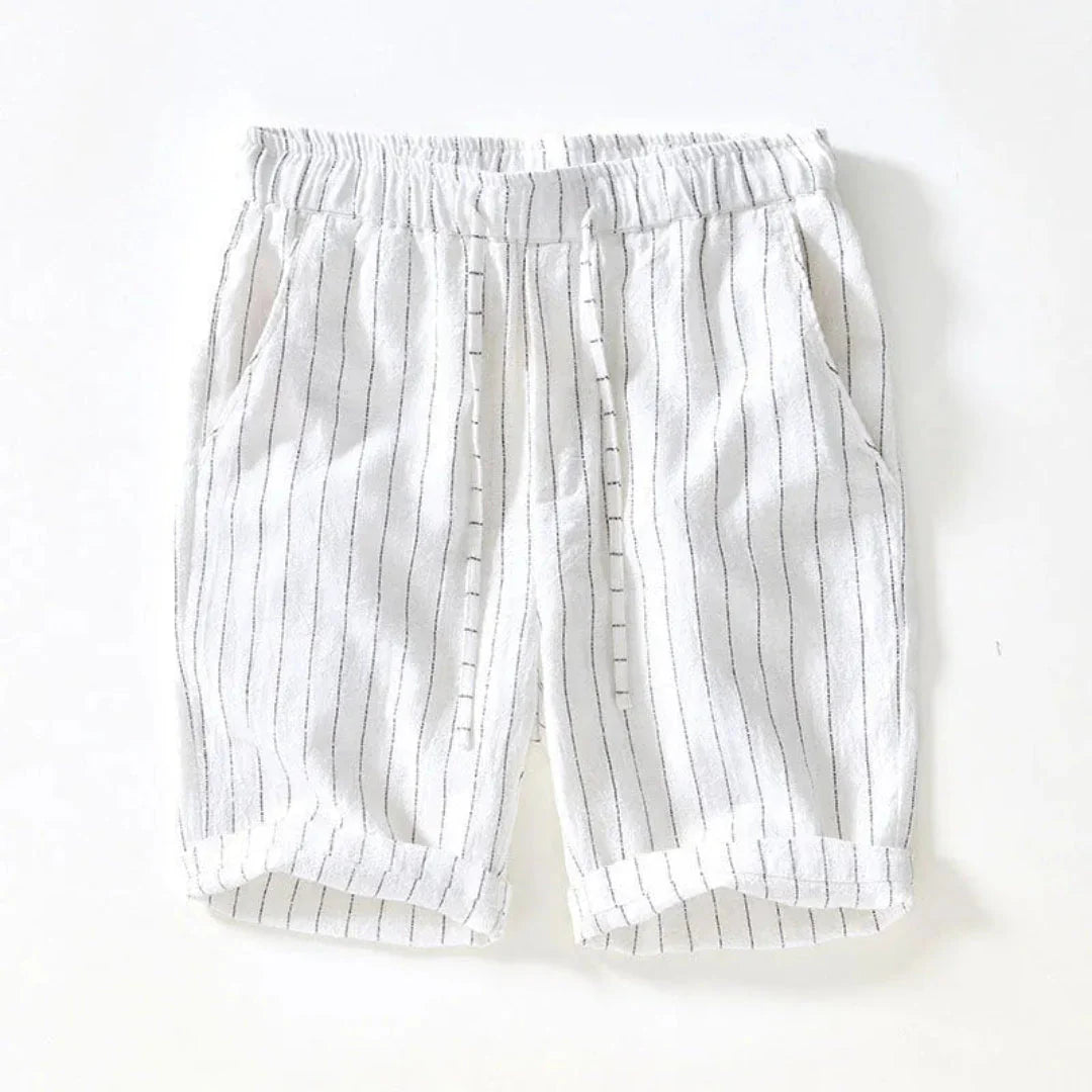 Relaxed Fit Striped Knee-Length Shorts for Men – Comfortable Casual Style