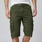 Relaxed Fit Belted Cargo Shorts for Men – Casual Comfort & Function