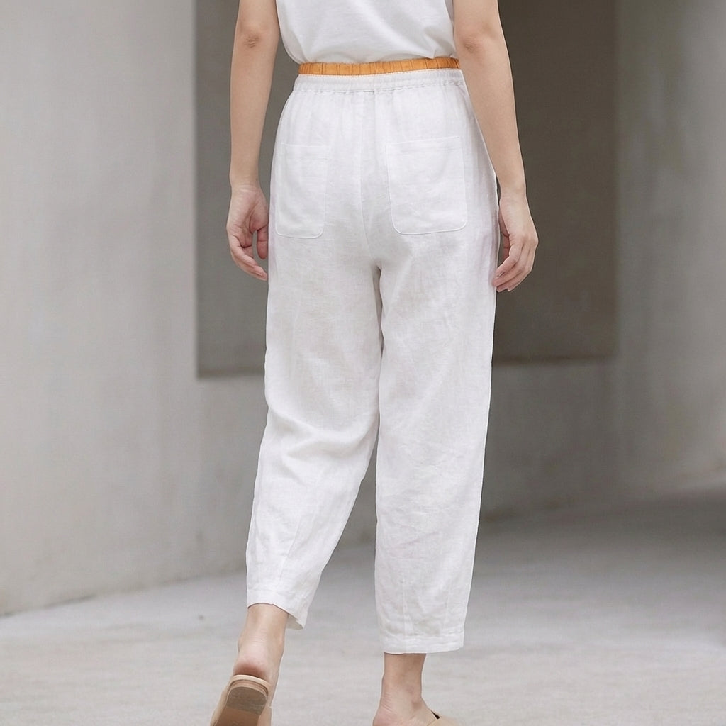 Relaxed Fit Drawstring Harem Pants for Women – Comfortable Casual Wear