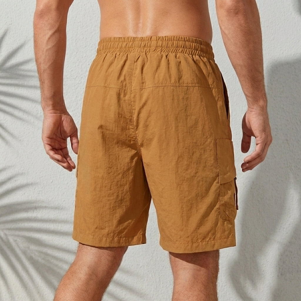 Relaxed Fit Knee-Length Cargo Shorts for Men – Comfortable Casual Wear