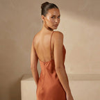Sienna Slim Fit Maxi Dress | Cowl Neck Sleeveless Dress