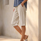 Relaxed Fit Bermuda Shorts for Women – Casual Comfort & Practicality