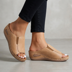 Orthopedic Wedge Open-Toe Slide Sandals for Women – Ergonomic Comfort & Support