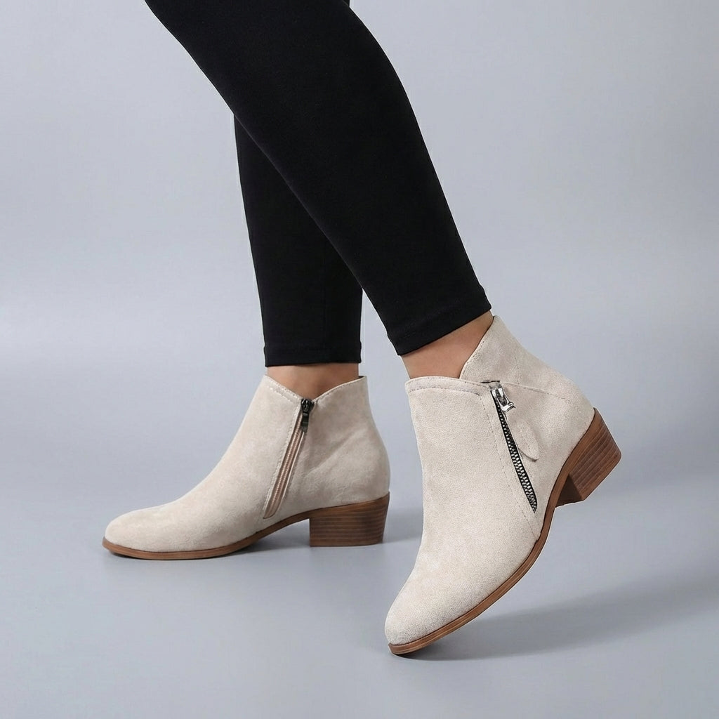 Block Heel Side Zip Ankle Boots for Women – Stylish And Comfortable