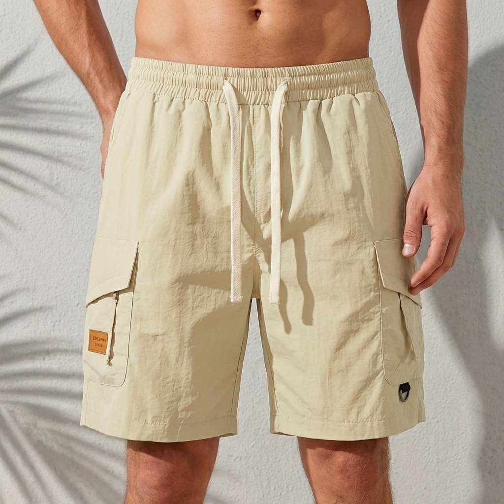 Relaxed Fit Knee-Length Cargo Shorts for Men – Comfortable Casual Wear