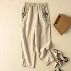 Relaxed Fit Embroidered Harem Pants for Women – Comfortable Casual Style