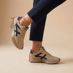 Isla Orthopedic Low-Top Sneakers | Contrast Panels Lace-Up Sneakers