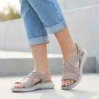 Orthopedic Criss-Cross Strappy Sandals for Women – Supportive & Adjustable Comfort