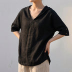 Relaxed Fit Collared Blouse for Women – Casual Stylish Comfort