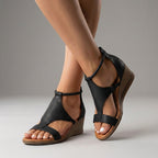Orthopedic T-Strap Wedge Sandals for Women – Supportive Comfort & Style