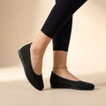 Knit Round Toe Slip-On Ballet Flats for Women – Breathable & Comfortable Design
