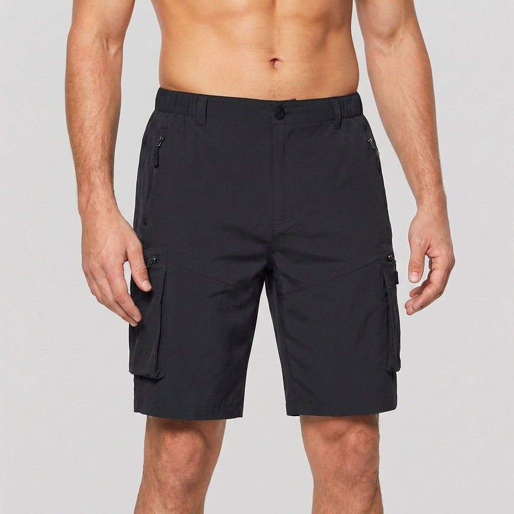 Lucas Relaxed Fit Cargo Shorts | Cargo Pockets Zipper Pockets Cargo Shorts