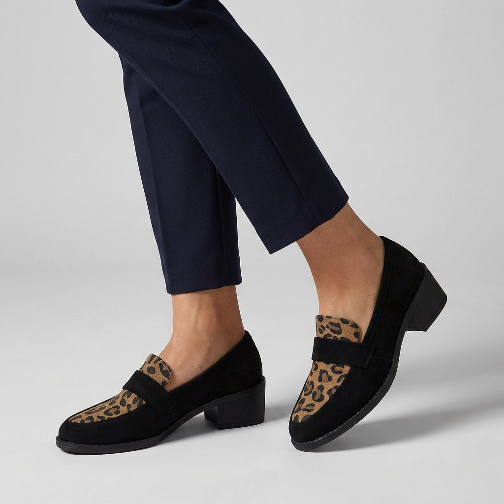 Isla Low-Top Loafers | Leopard Print Slip-On Loafers