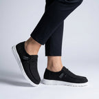 Isabella Ribbed Slip-On Loafers | Decorative Lacing White Sole Loafers