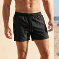 Regular Fit Drawstring Waist Short Swim Trunks for Men – Athletic Comfort & Support