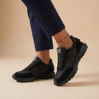 Isla Orthopedic Low-Top Sneakers | Contrast Panels Lace-Up Sneakers