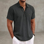 Relaxed Fit Collared Polo Shirt for Men – Casual Comfort & Style