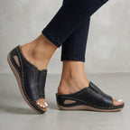 Orthopedic Wedge Open-Toe Slide Sandals for Women – Ergonomic Comfort & Support