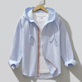 Zip-Up Hooded Shirt for Men – Casual Comfort & Function