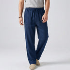 Oliver Relaxed Fit Trousers | Solid Elastic Waist Trousers